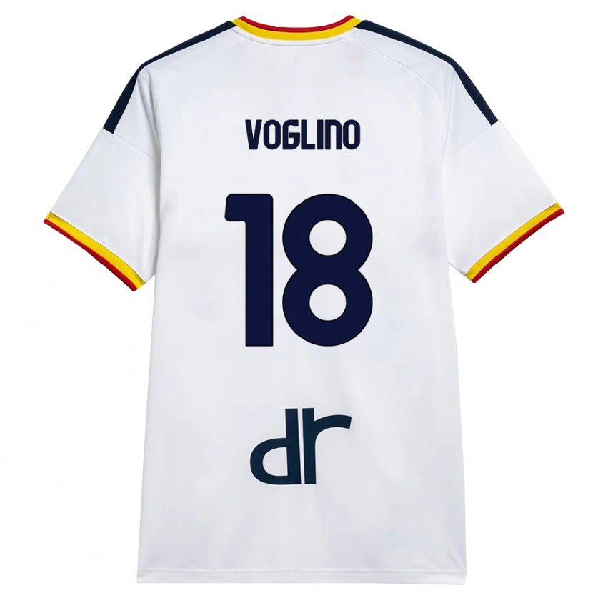 Danxen Herren Giacomo Voglino #18 Weiß Gelb Rot Auswärtstrikot Trikot 2026/27 T-Shirt Schweiz