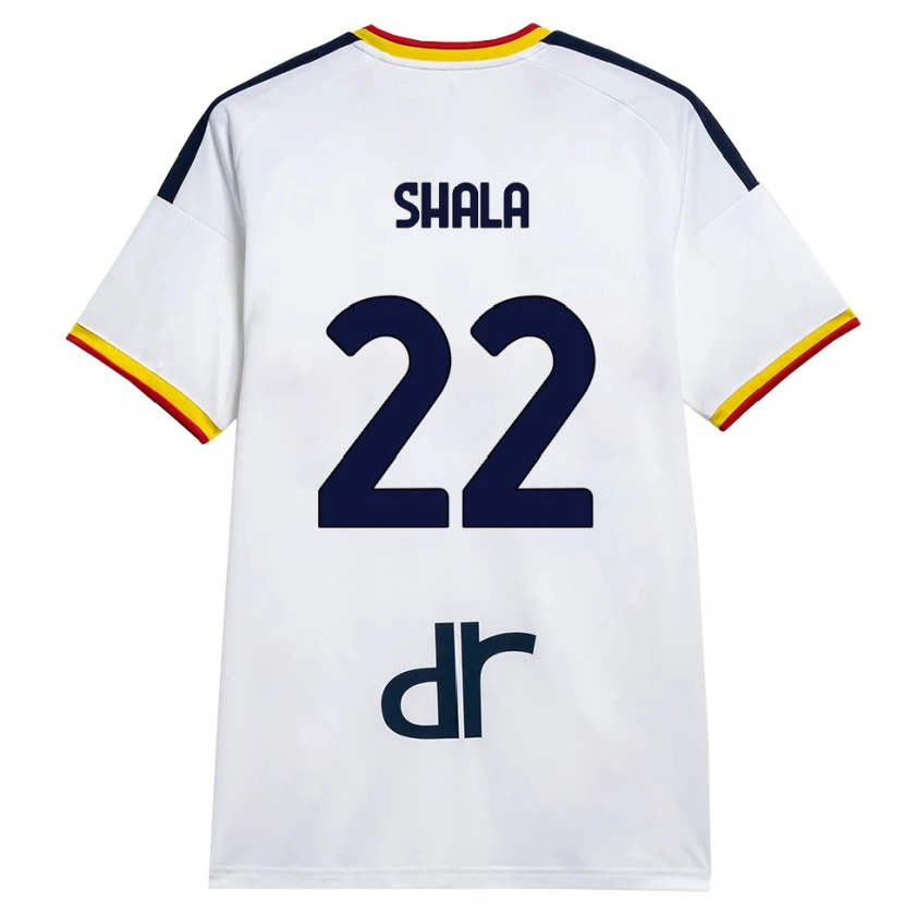 Danxen Herren Erlis Shala #22 Weiß Gelb Rot Auswärtstrikot Trikot 2026/27 T-Shirt Schweiz