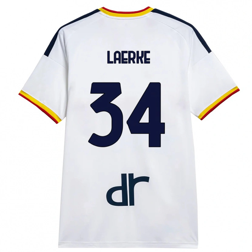 Danxen Herren Hjalte Lærke #34 Weiß Gelb Rot Auswärtstrikot Trikot 2026/27 T-Shirt Schweiz