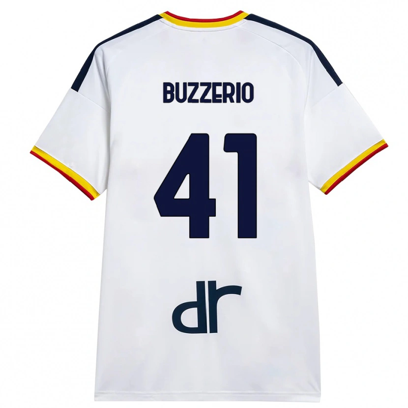 Danxen Herren Mattia Buzzerio #41 Weiß Gelb Rot Auswärtstrikot Trikot 2026/27 T-Shirt Schweiz