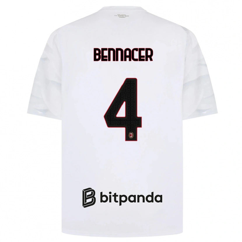 Danxen Herren Ismael Bennacer #4 Weiß Rot Schwarz Auswärtstrikot Trikot 2026/27 T-Shirt Schweiz