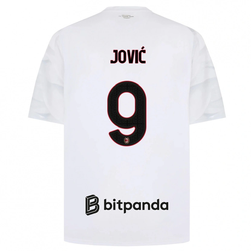 Danxen Herren Luka Jovic #9 Weiß Rot Schwarz Auswärtstrikot Trikot 2026/27 T-Shirt Schweiz