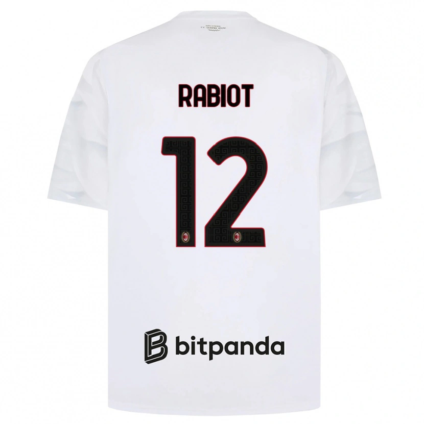 Danxen Herren Adrien Rabiot #12 Weiß Rot Schwarz Auswärtstrikot Trikot 2026/27 T-Shirt Schweiz