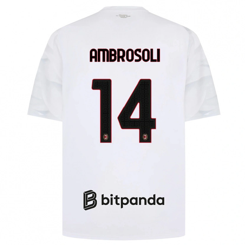 Danxen Herren Pietro Ambrosoli #14 Weiß Rot Schwarz Auswärtstrikot Trikot 2026/27 T-Shirt Schweiz