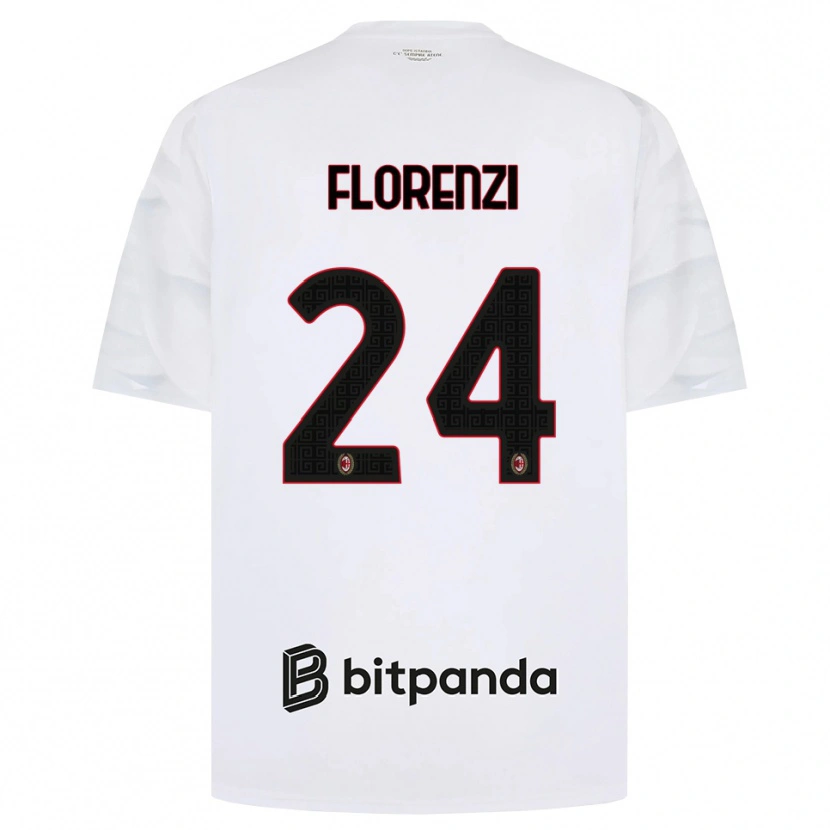 Danxen Herren Alessandro Florenzi #24 Weiß Rot Schwarz Auswärtstrikot Trikot 2026/27 T-Shirt Schweiz