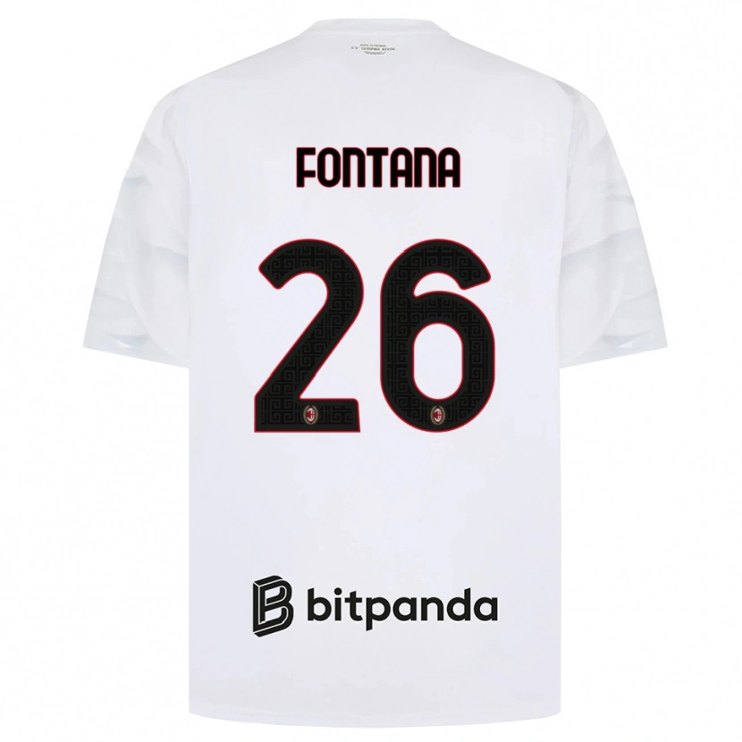 Danxen Herren Francesco Fontana #26 Weiß Rot Schwarz Auswärtstrikot Trikot 2026/27 T-Shirt Schweiz