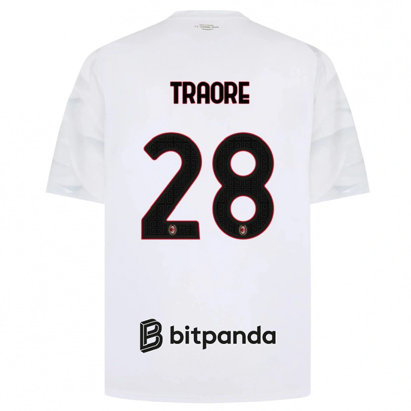 Danxen Herren Chaka Traore #28 Weiß Rot Schwarz Auswärtstrikot Trikot 2026/27 T-Shirt Schweiz