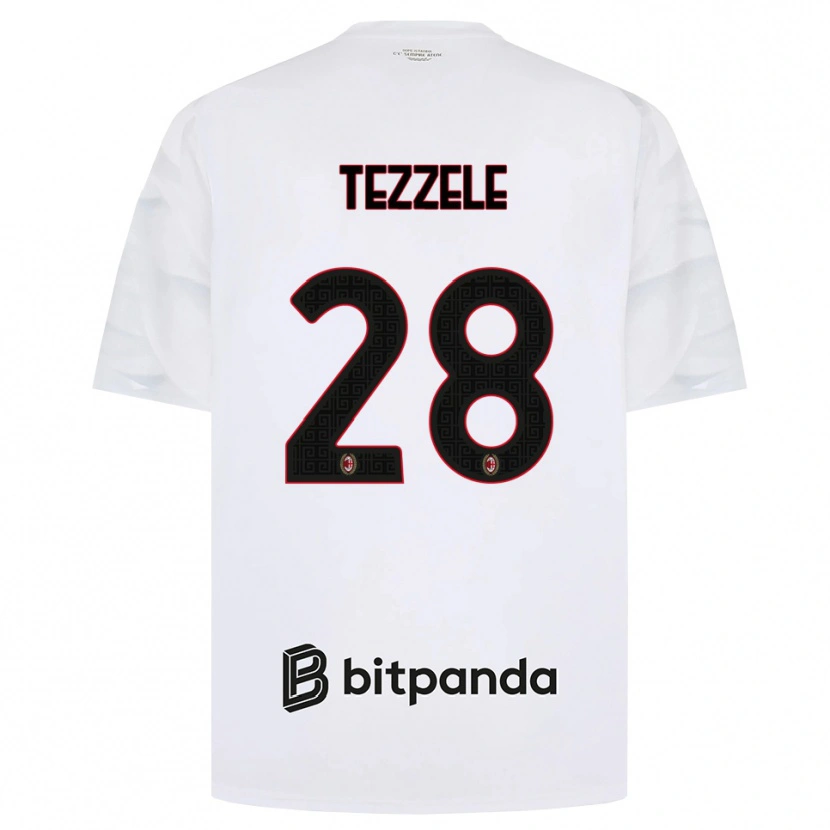 Danxen Herren Matteo Tezzele #28 Weiß Rot Schwarz Auswärtstrikot Trikot 2026/27 T-Shirt Schweiz
