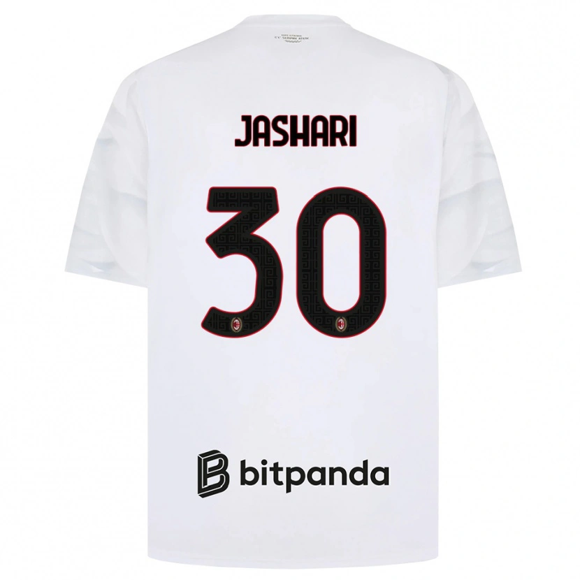 Danxen Herren Ardon Jashari #30 Weiß Rot Schwarz Auswärtstrikot Trikot 2026/27 T-Shirt Schweiz