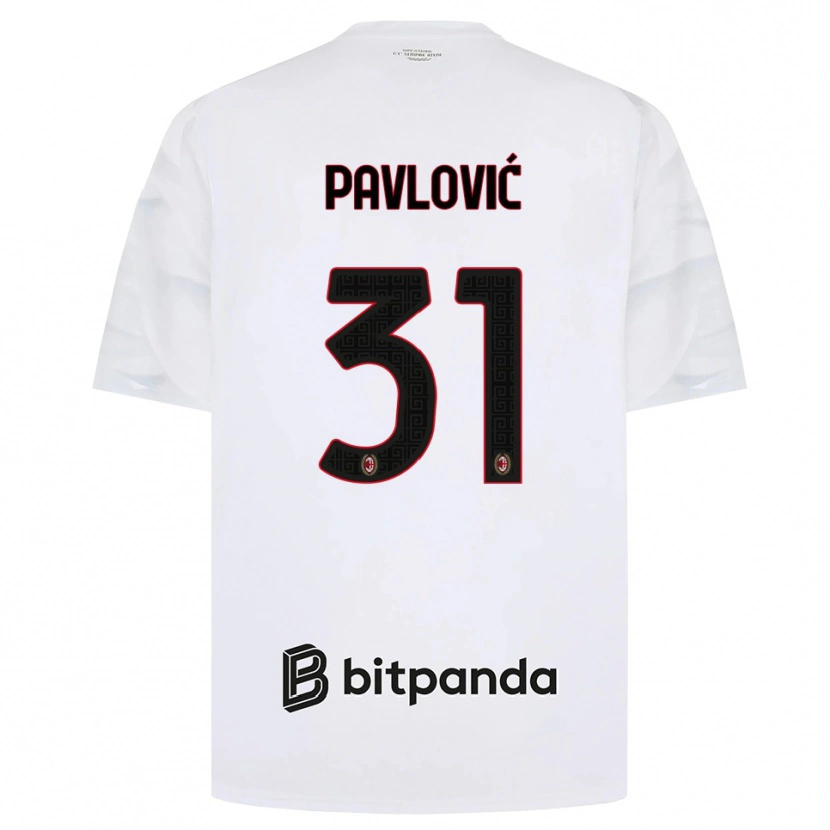 Danxen Herren Strahinja Pavlović #31 Weiß Rot Schwarz Auswärtstrikot Trikot 2026/27 T-Shirt Schweiz