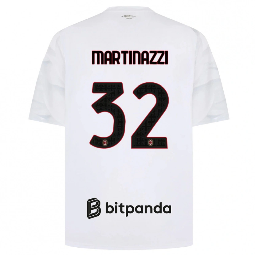 Danxen Herren Luca Martinazzi #32 Weiß Rot Schwarz Auswärtstrikot Trikot 2026/27 T-Shirt Schweiz