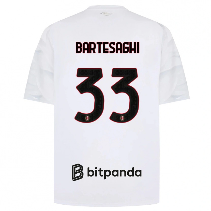 Danxen Herren Davide Bartesaghi #33 Weiß Rot Schwarz Auswärtstrikot Trikot 2026/27 T-Shirt Schweiz