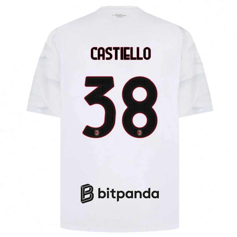 Danxen Herren Alex Castiello #38 Weiß Rot Schwarz Auswärtstrikot Trikot 2026/27 T-Shirt Schweiz