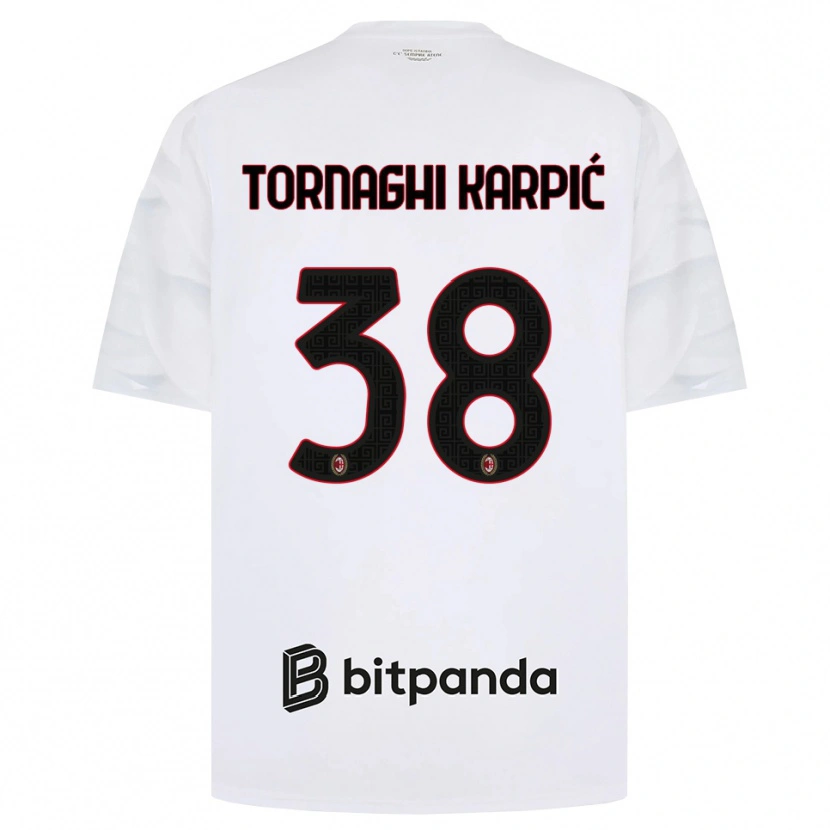 Danxen Herren Lavinia Tornaghi Karpić #38 Weiß Rot Schwarz Auswärtstrikot Trikot 2026/27 T-Shirt Schweiz