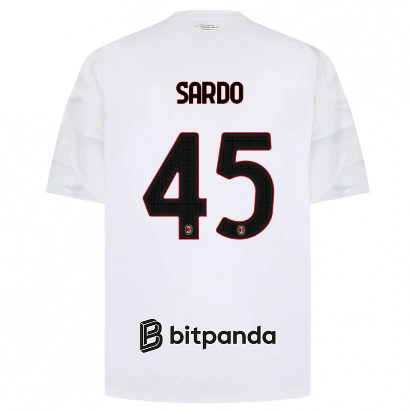 Danxen Herren Jacopo Sardo #45 Weiß Rot Schwarz Auswärtstrikot Trikot 2026/27 T-Shirt Schweiz