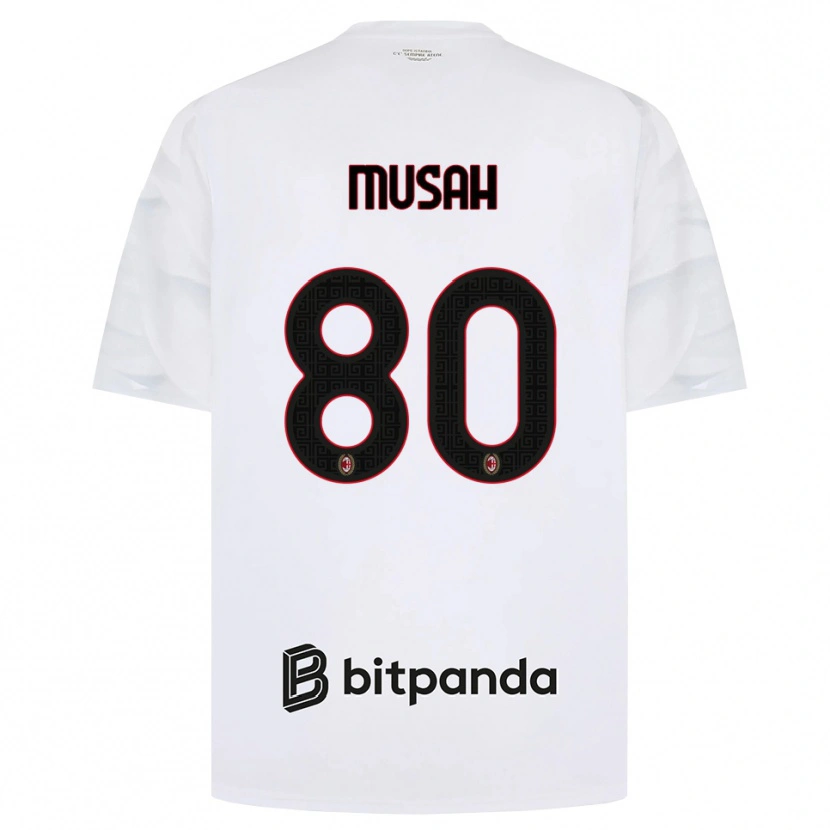 Danxen Herren Yunus Musah #80 Weiß Rot Schwarz Auswärtstrikot Trikot 2026/27 T-Shirt Schweiz