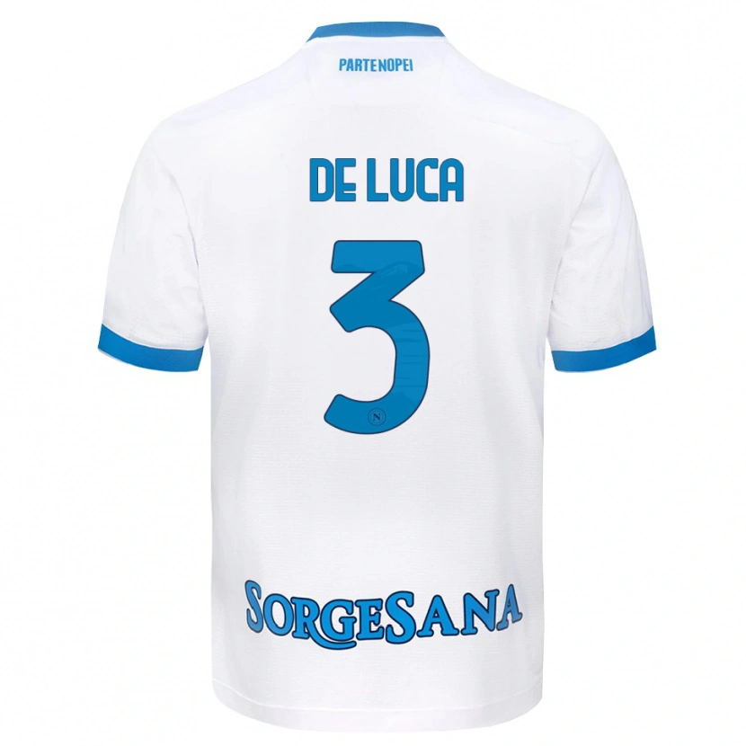 Danxen Herren Alfonso De Luca #3 Weiß Hellblau Auswärtstrikot Trikot 2026/27 T-Shirt Schweiz