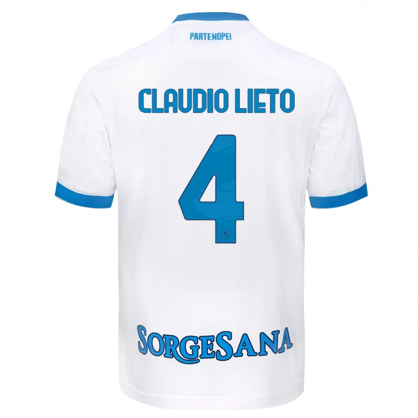 Danxen Herren Claudio Lieto #4 Weiß Hellblau Auswärtstrikot Trikot 2026/27 T-Shirt Schweiz