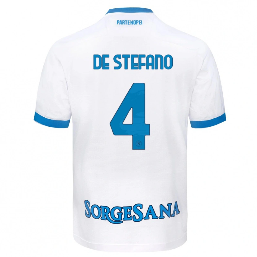 Danxen Herren Francesco De Stefano #4 Weiß Hellblau Auswärtstrikot Trikot 2026/27 T-Shirt Schweiz