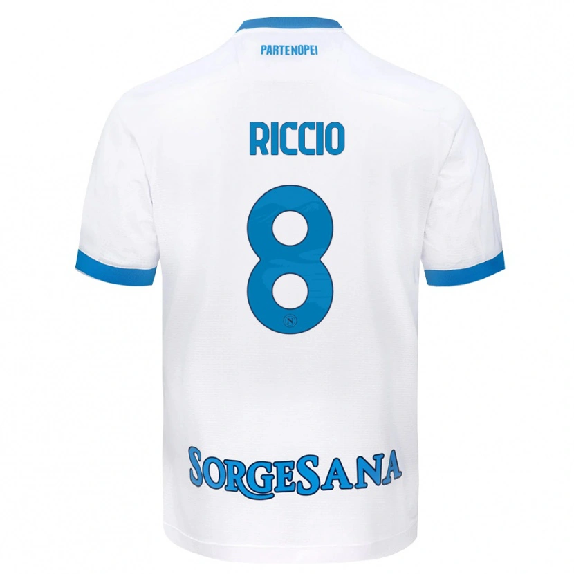 Danxen Herren Luigi Riccio #8 Weiß Hellblau Auswärtstrikot Trikot 2026/27 T-Shirt Schweiz
