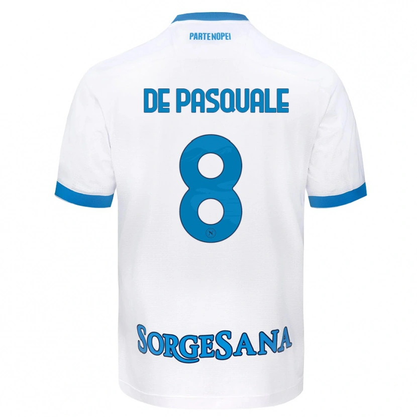 Danxen Herren Dylan De Pasquale #8 Weiß Hellblau Auswärtstrikot Trikot 2026/27 T-Shirt Schweiz