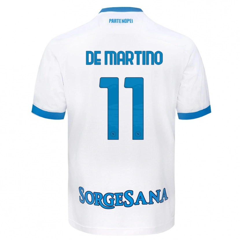 Danxen Herren Giuseppe De Martino #11 Weiß Hellblau Auswärtstrikot Trikot 2026/27 T-Shirt Schweiz