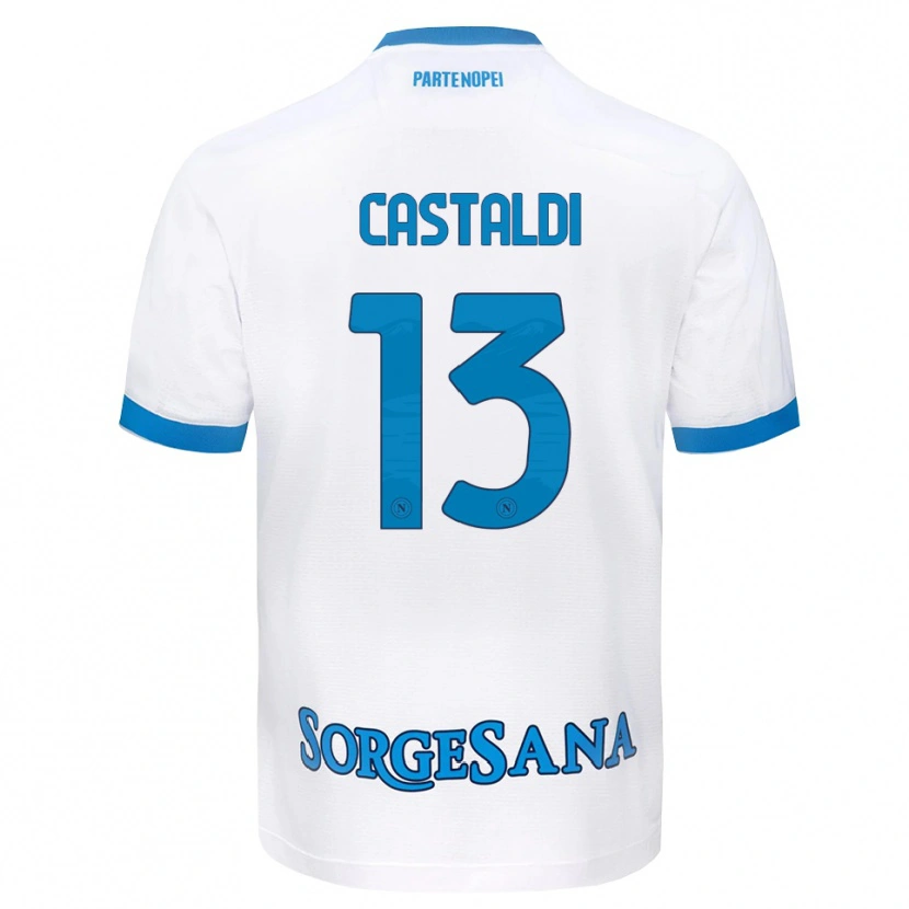 Danxen Herren Ciro Castaldi #13 Weiß Hellblau Auswärtstrikot Trikot 2026/27 T-Shirt Schweiz