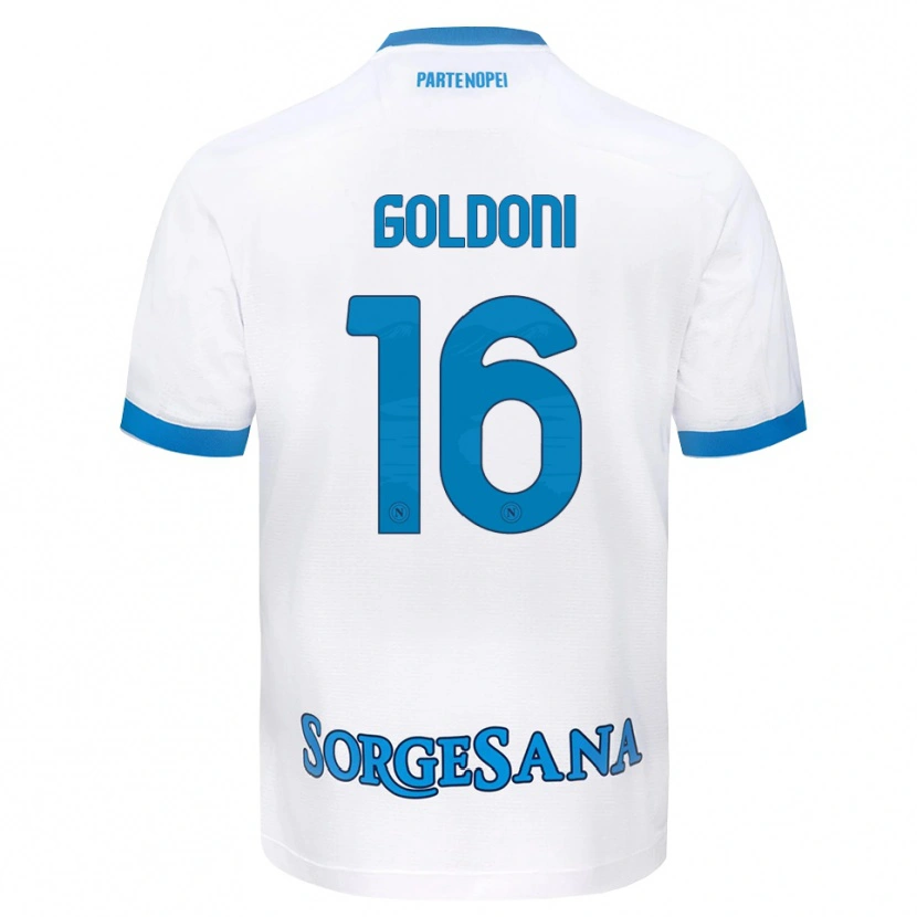 Danxen Herren Eleonora Goldoni #16 Weiß Hellblau Auswärtstrikot Trikot 2026/27 T-Shirt Schweiz