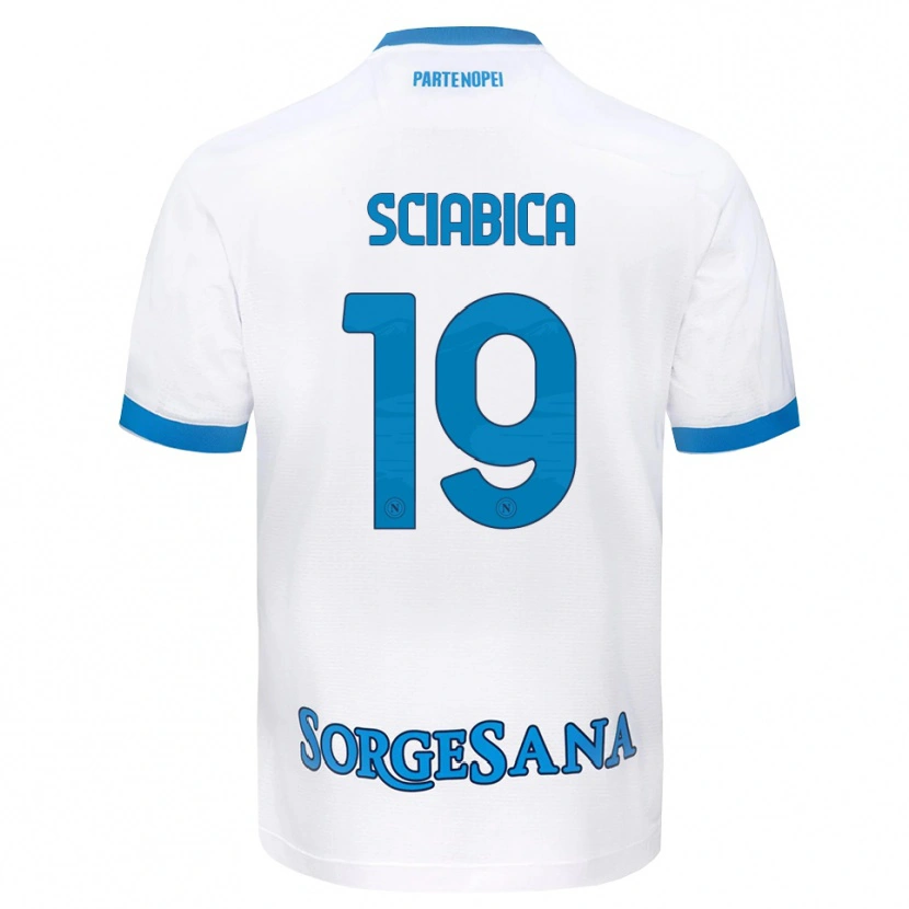 Danxen Herren Manuela Sciabica #19 Weiß Hellblau Auswärtstrikot Trikot 2026/27 T-Shirt Schweiz