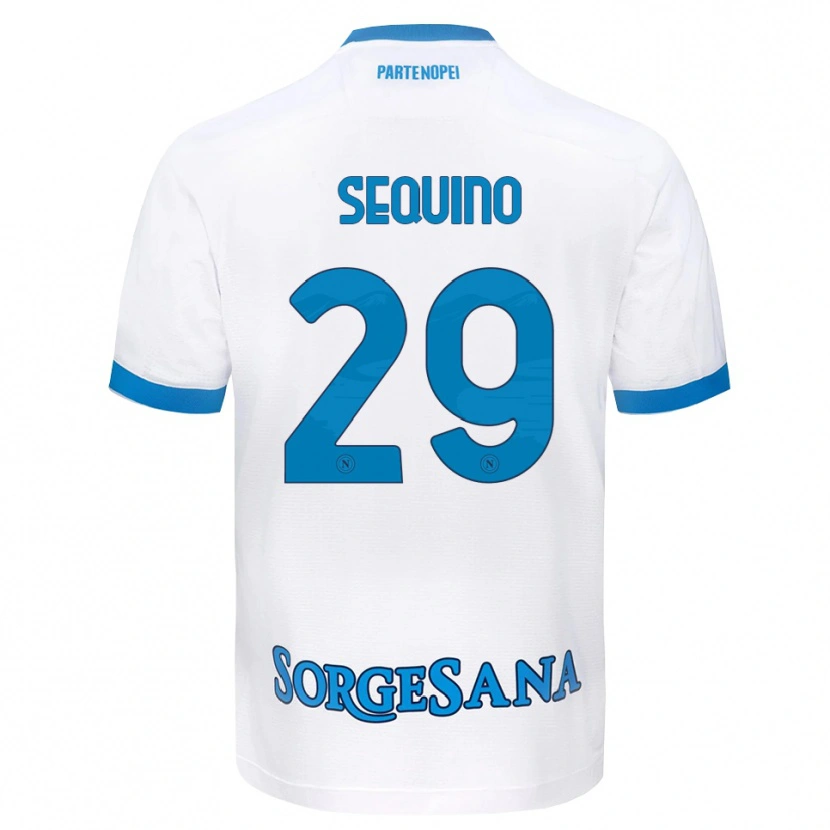 Danxen Herren Giovanni Sequino #29 Weiß Hellblau Auswärtstrikot Trikot 2026/27 T-Shirt Schweiz