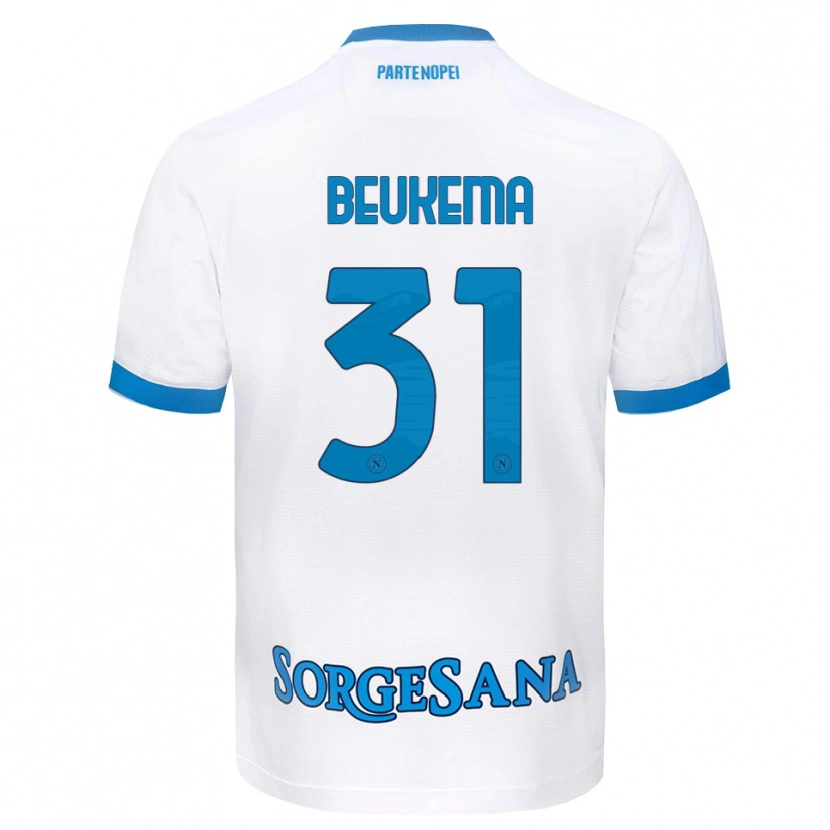 Danxen Herren Sam Beukema #31 Weiß Hellblau Auswärtstrikot Trikot 2026/27 T-Shirt Schweiz