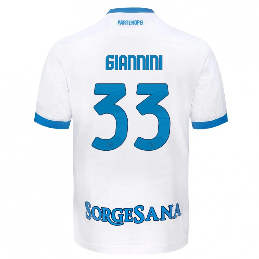 Danxen Herren Enrico Giannini #33 Weiß Hellblau Auswärtstrikot Trikot 2026/27 T-Shirt Schweiz