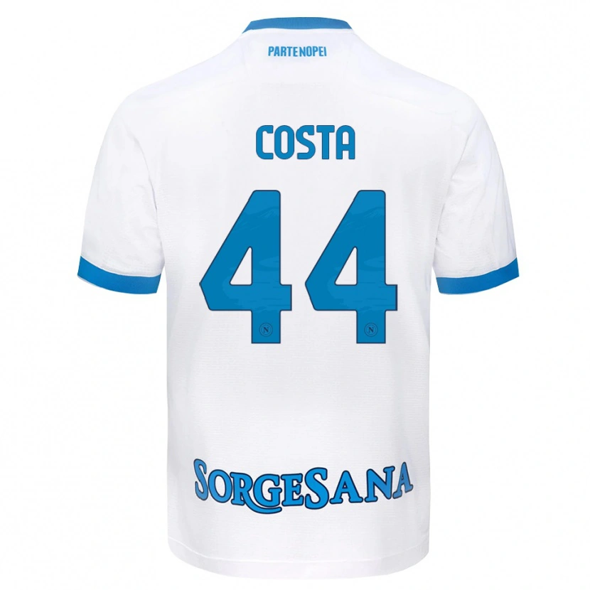 Danxen Herren Filippo Costa #44 Weiß Hellblau Auswärtstrikot Trikot 2026/27 T-Shirt Schweiz