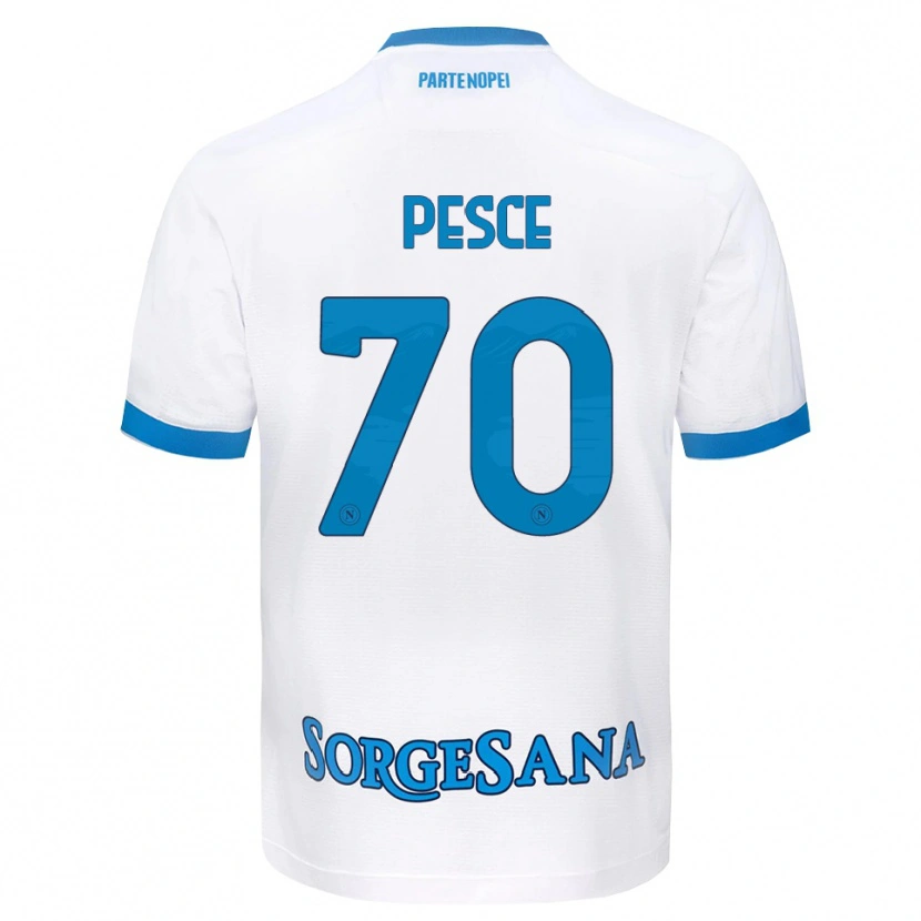 Danxen Herren Antonio Pesce #70 Weiß Hellblau Auswärtstrikot Trikot 2026/27 T-Shirt Schweiz