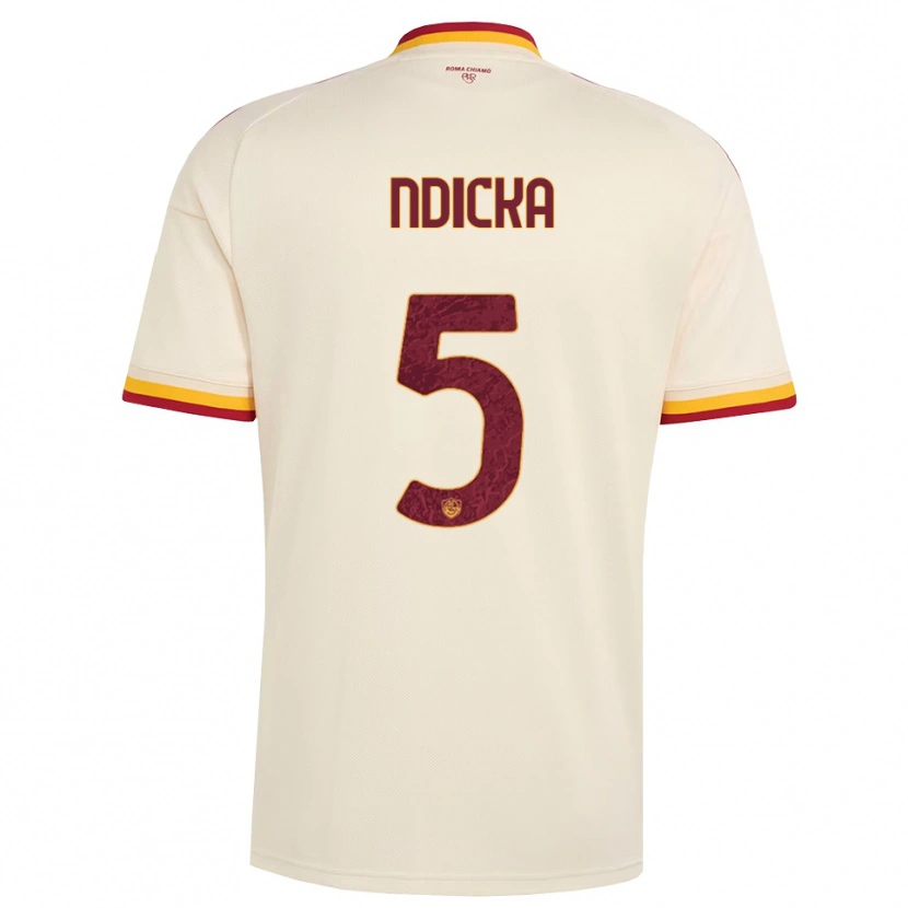 Danxen Herren Evan Ndicka #5 Champagner Rot Gelb Auswärtstrikot Trikot 2026/27 T-Shirt Schweiz
