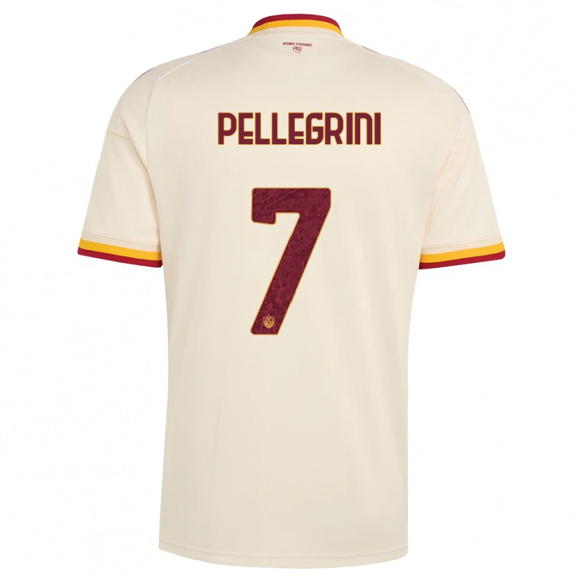 Danxen Herren Lorenzo Pellegrini #7 Champagner Rot Gelb Auswärtstrikot Trikot 2026/27 T-Shirt Schweiz