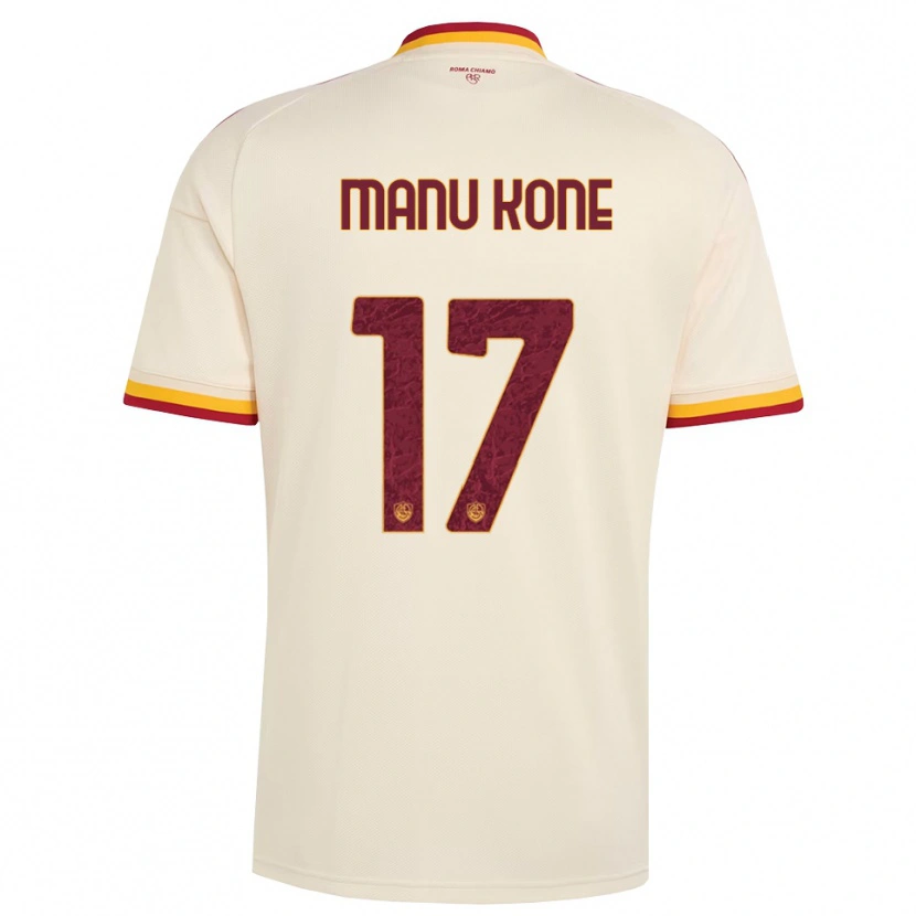 Danxen Herren Manu Koné #17 Champagner Rot Gelb Auswärtstrikot Trikot 2026/27 T-Shirt Schweiz