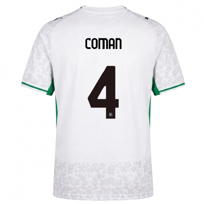 Danxen Herren Rareș Coman #4 Weiß Schwarz Grün Auswärtstrikot Trikot 2026/27 T-Shirt Schweiz