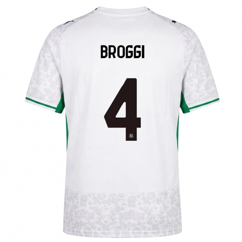 Danxen Herren Nicola Broggi #4 Weiß Schwarz Grün Auswärtstrikot Trikot 2026/27 T-Shirt Schweiz