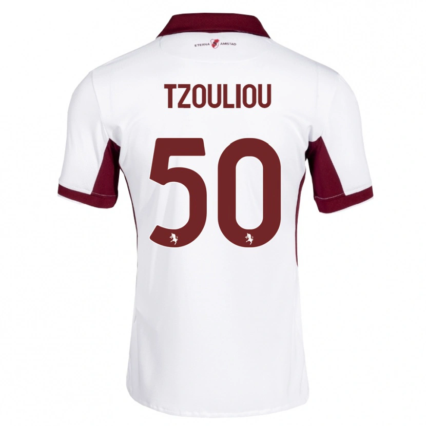 Danxen Herren Dimitrianos Tzouliou #50 Burgund Weiß Rot Auswärtstrikot Trikot 2026/27 T-Shirt Schweiz