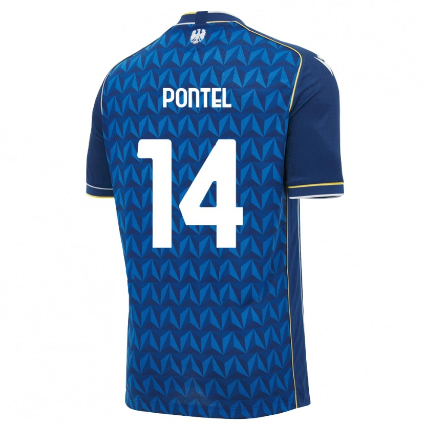 Danxen Herren Simone Pontel #14 Königsblau Weiß Blau Auswärtstrikot Trikot 2026/27 T-Shirt Schweiz