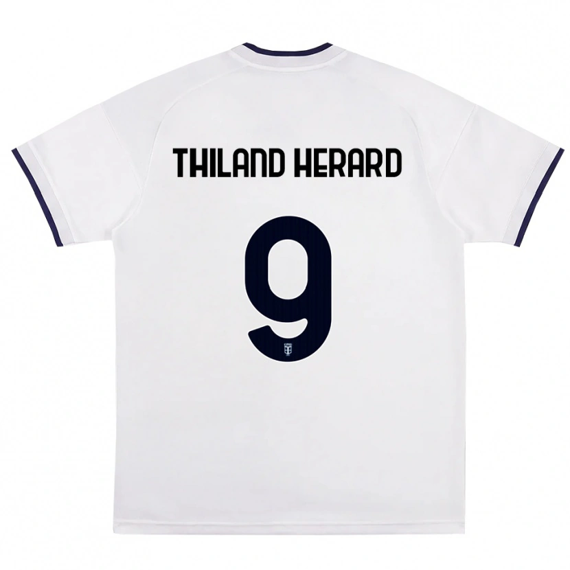 Danxen Herren Robin Thiland-Herard #9 Weiß Rot Königsblau Auswärtstrikot Trikot 2026/27 T-Shirt Schweiz