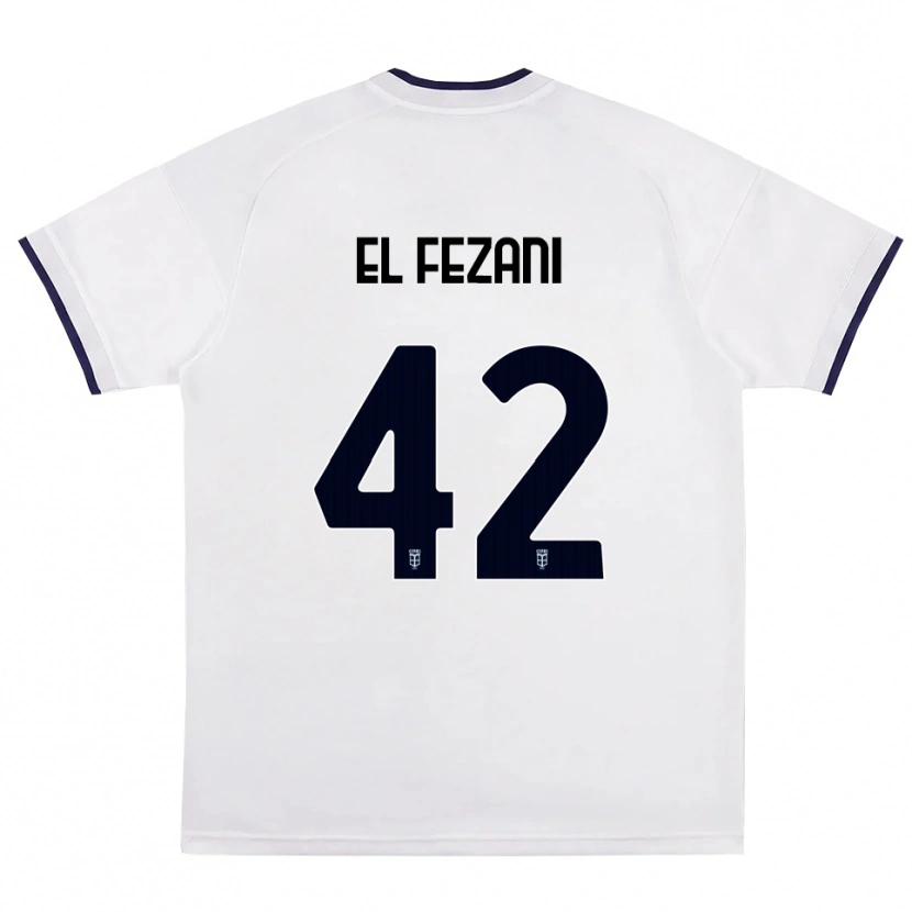 Danxen Herren Mohamed El Fezani #42 Weiß Rot Königsblau Auswärtstrikot Trikot 2026/27 T-Shirt Schweiz
