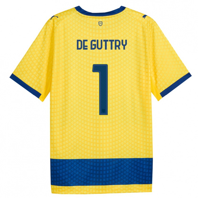 Danxen Herren Elia De Guttry #1 Gelb Blau Schwarz Auswärtstrikot Trikot 2026/27 T-Shirt Schweiz