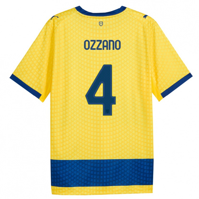 Danxen Herren Roberto Ozzano #4 Gelb Blau Schwarz Auswärtstrikot Trikot 2026/27 T-Shirt Schweiz