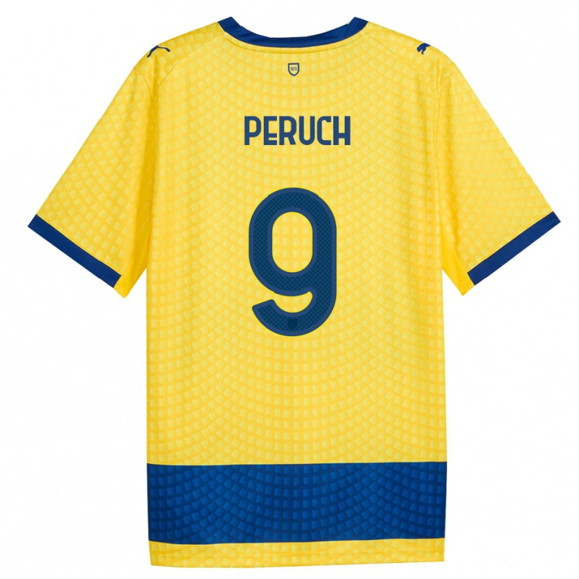 Danxen Herren Pietro Peruch #9 Gelb Blau Schwarz Auswärtstrikot Trikot 2026/27 T-Shirt Schweiz