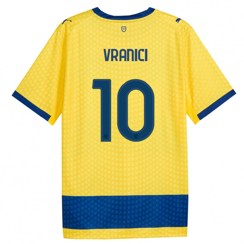 Danxen Herren Dean Vranici #10 Gelb Blau Schwarz Auswärtstrikot Trikot 2026/27 T-Shirt Schweiz