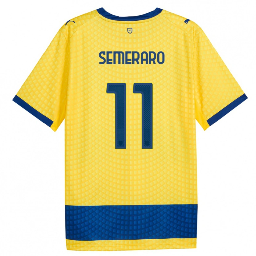 Danxen Herren Riccardo Semeraro #11 Gelb Blau Schwarz Auswärtstrikot Trikot 2026/27 T-Shirt Schweiz