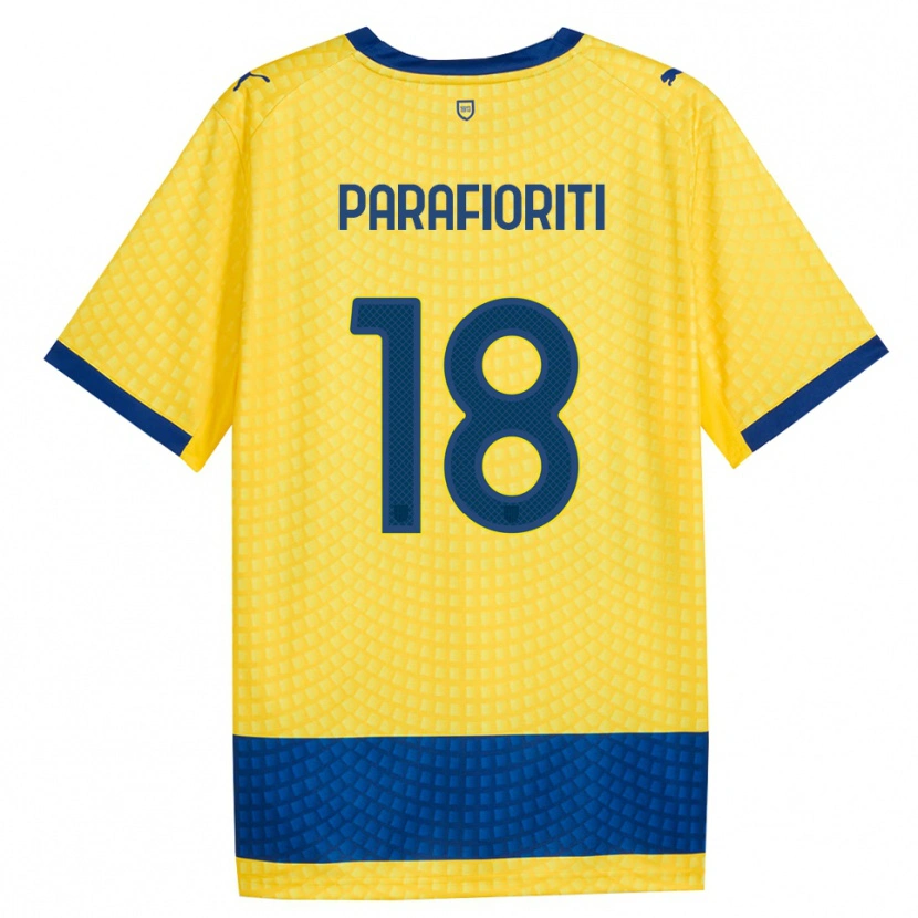 Danxen Herren Giovanni Parafioriti #18 Gelb Blau Schwarz Auswärtstrikot Trikot 2026/27 T-Shirt Schweiz