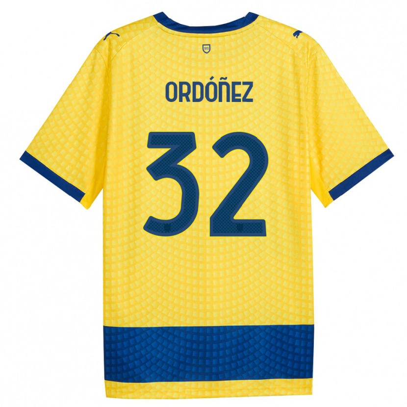 Danxen Herren Christian Ordóñez #32 Gelb Blau Schwarz Auswärtstrikot Trikot 2026/27 T-Shirt Schweiz